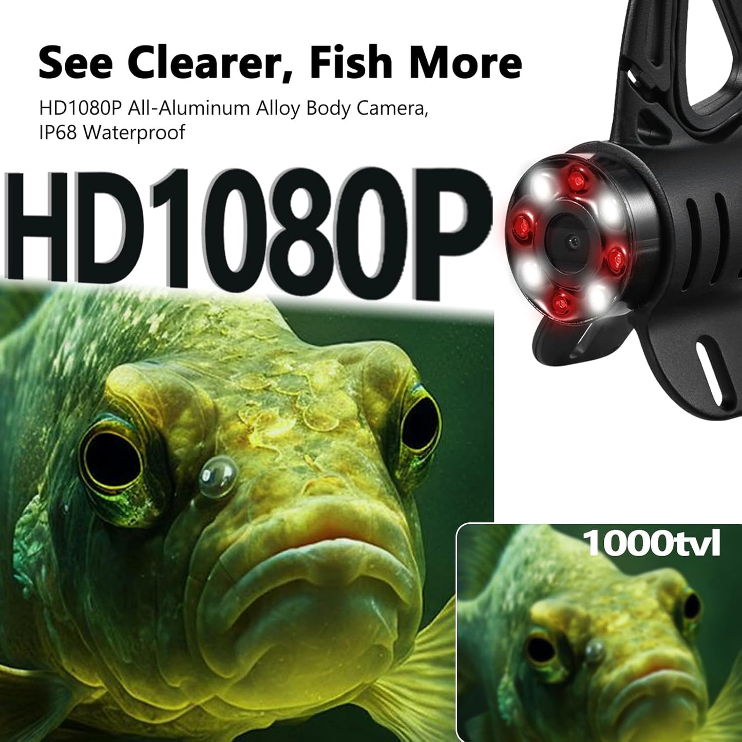 FishPRO® HD1080P Fishing Camera w/HDMI – Connect to Your Own Monitor