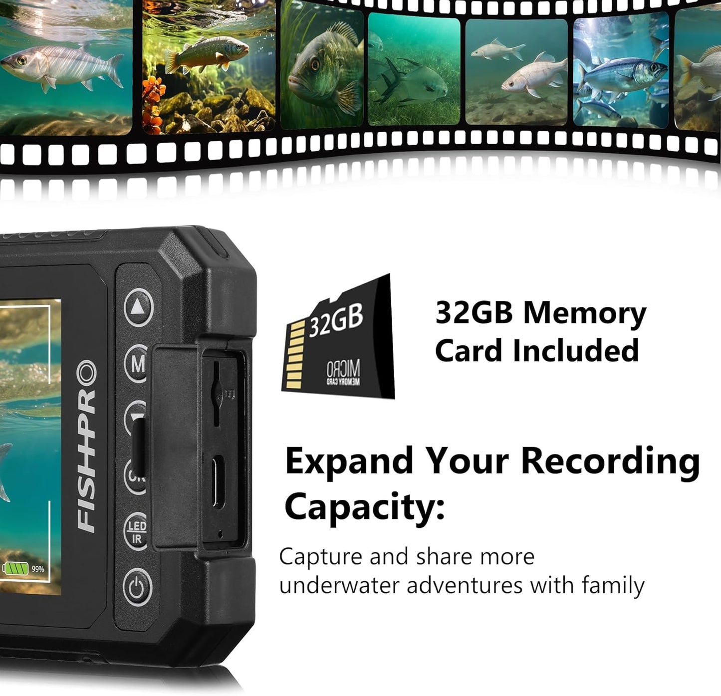 FishPRO DVR-4.5'' Underwater Fishing Camera HD1080P