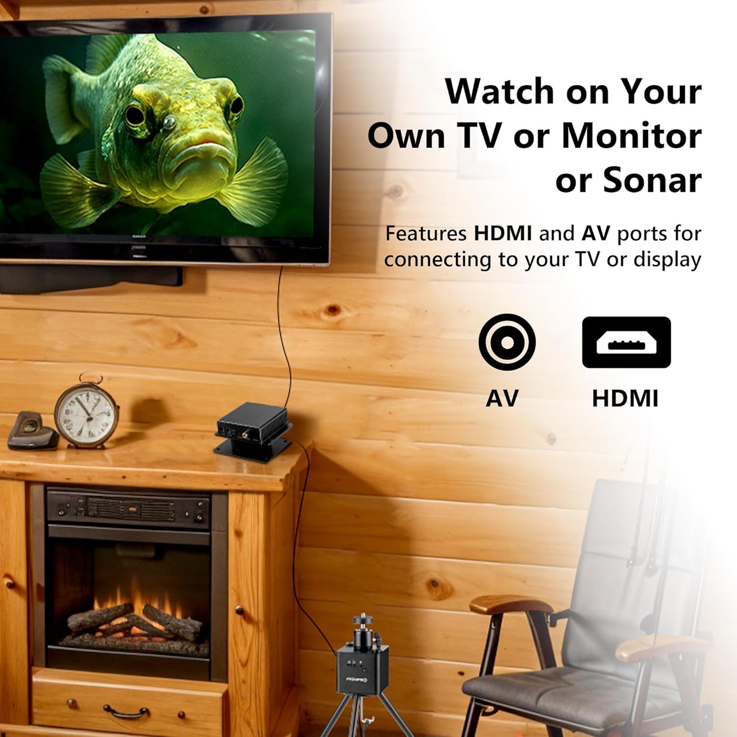 FishPRO® HD1080P Fishing Camera w/HDMI – Connect to Your Own Monitor