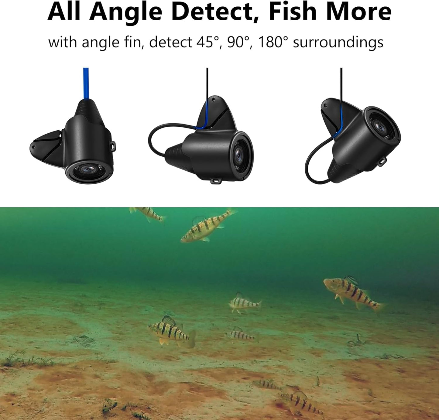 FishPRO 7'' Ice Fishing Camera,w/12pcs IR +12pcs LED, 1200TVL,4,500mAh Li-Battery